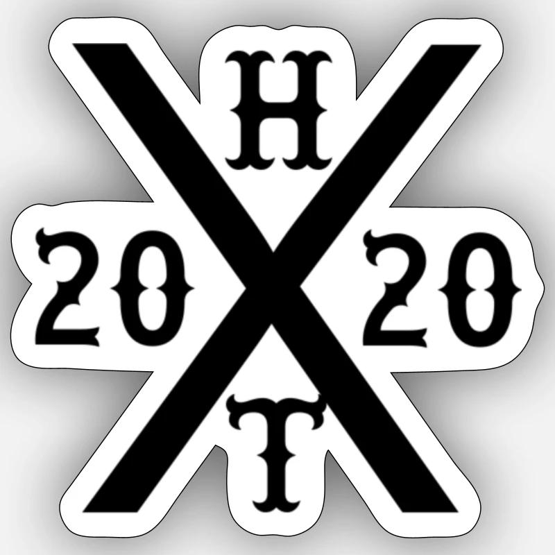 HT2020 schwarz 1 - Sticker Größe S (10 x 10 cm) - Mattweiß