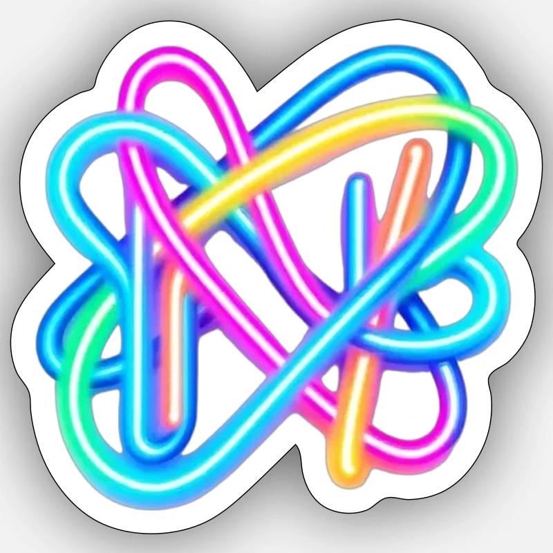 Neon Sticker Größe S (10 x 10 cm)