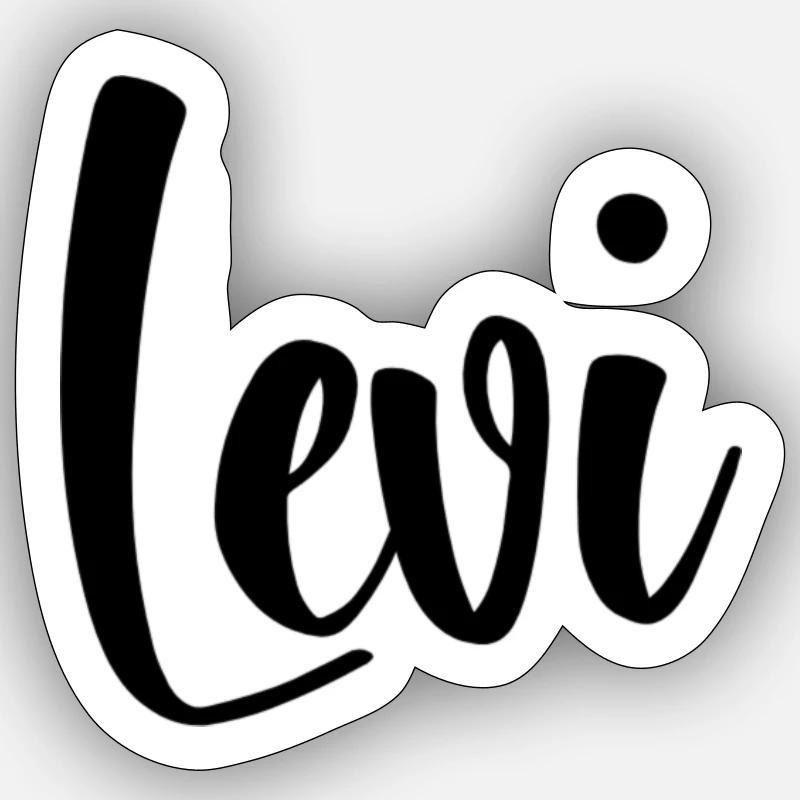 Name - Levi - Sticker size S (10 x 10 cm) - white matte