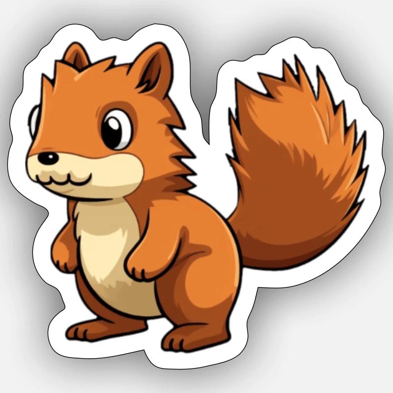 Eichhörnchen Sticker Größe S (10 x 10 cm)
