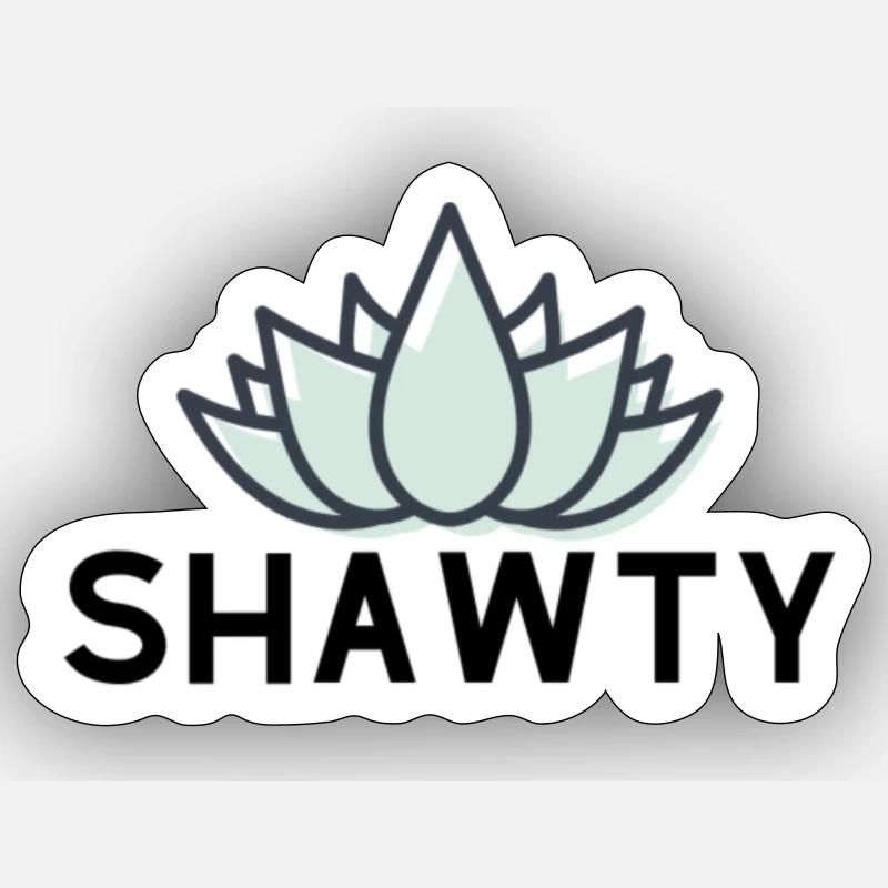 Cadeau d’idée Shawty Designe - Sticker taille S (10 x 10 cm) - blanc mat