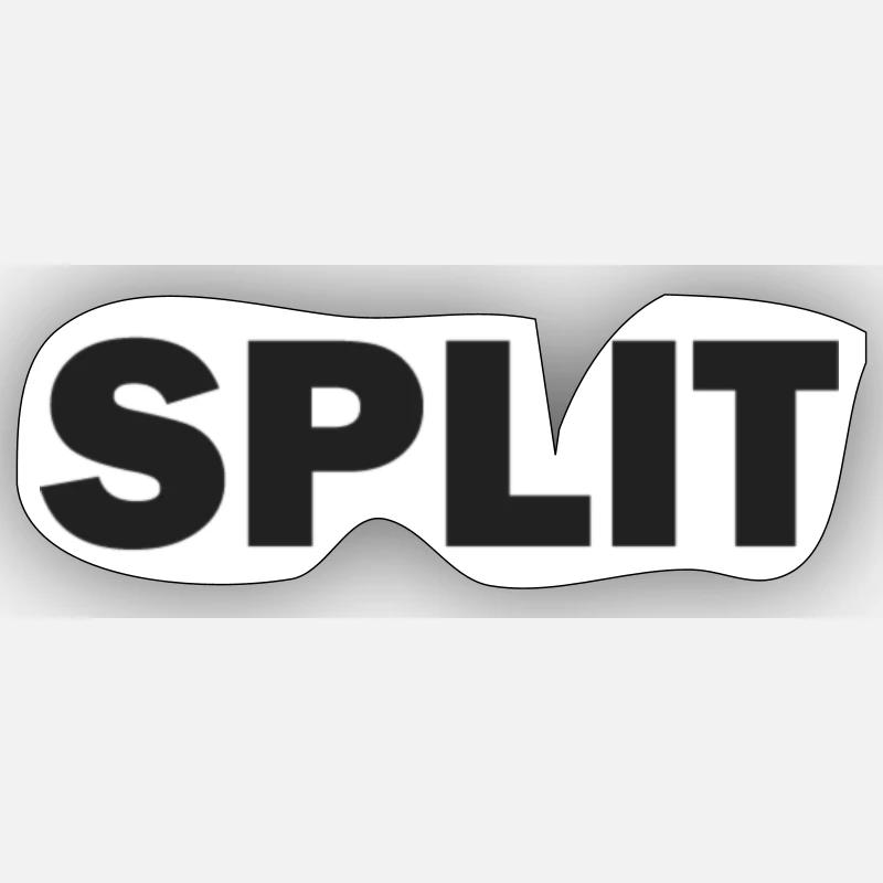 Split - minimalistic - Sticker size S (10 x 10 cm) - white matte