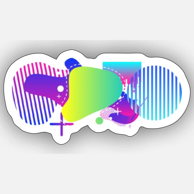 Cool pattern - Sticker size S (10 x 10 cm) - white matte
