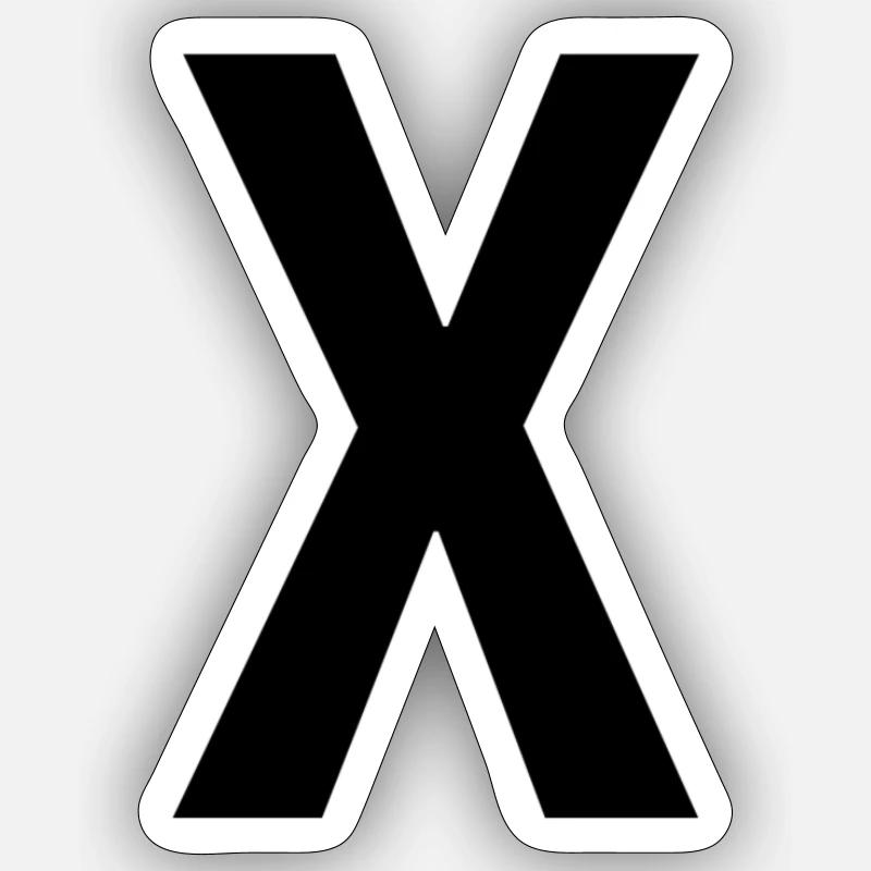 X - Sticker taille S (10 x 10 cm) - blanc mat