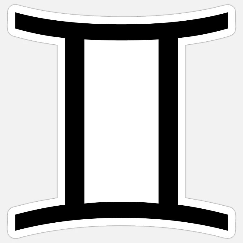 Zwilling - Sticker Größe S (10 x 10 cm) - Mattweiß
