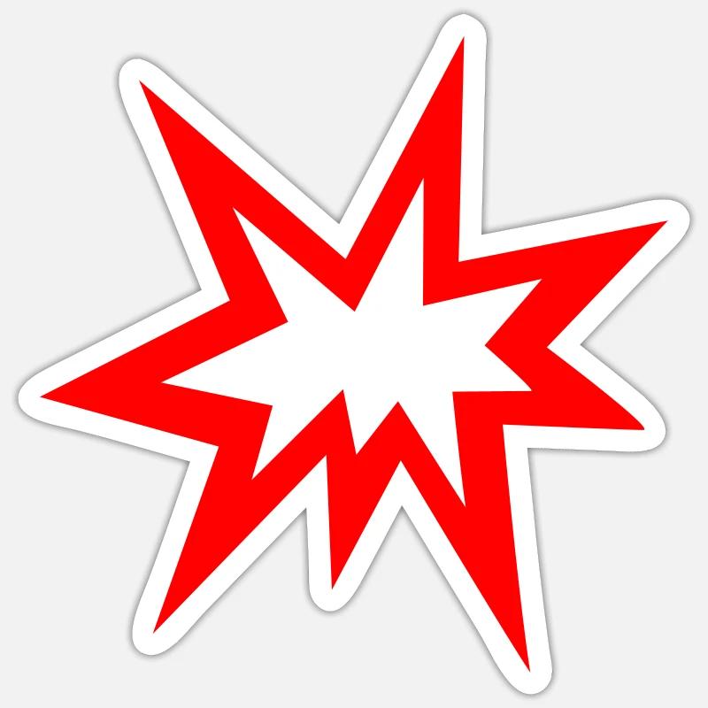 Explosion - Sticker size S (10 x 10 cm) - white matte
