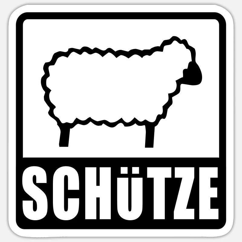 Scharfschütze - Sticker Größe S (10 x 10 cm) - Mattweiß
