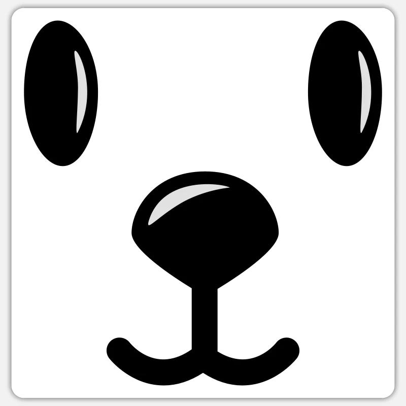 teddy bär bärchen face Sticker Größe S (10 x 10 cm)