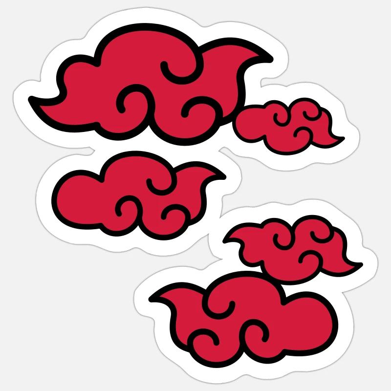 Nuages - Sticker taille S (10 x 10 cm) - blanc mat