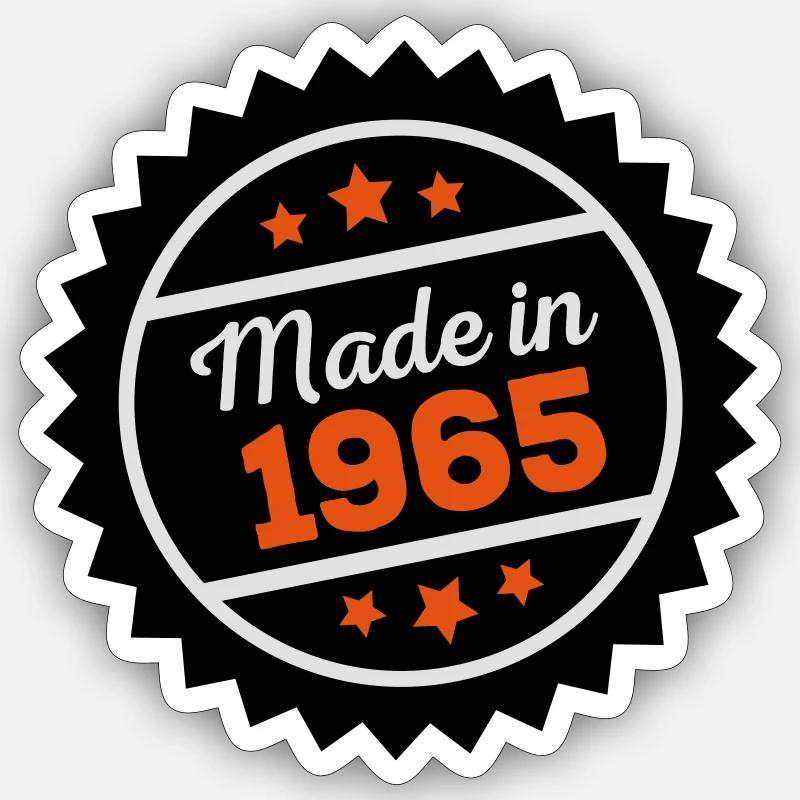 1965 - Sticker size S (10 x 10 cm) - white matte