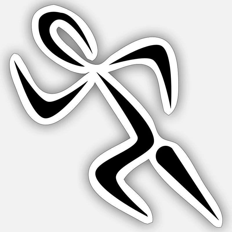 run - Sticker size S (10 x 10 cm) - white matte
