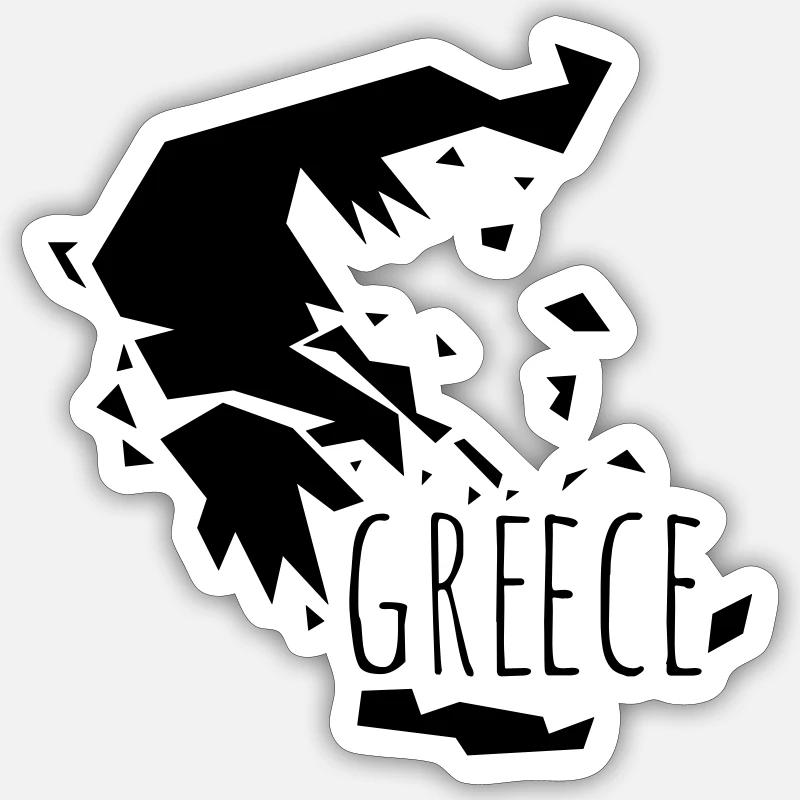 greece - Sticker size S (10 x 10 cm) - white matte