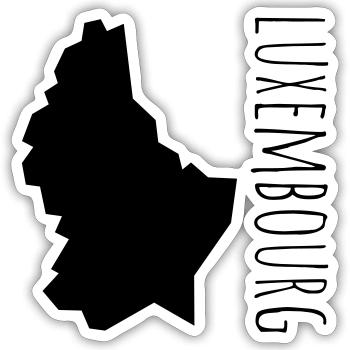 luxembourg - Sticker size S (10 x 10 cm) - white matte - Front