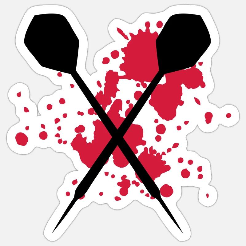 dart - Sticker Größe S (10 x 10 cm) - Mattweiß