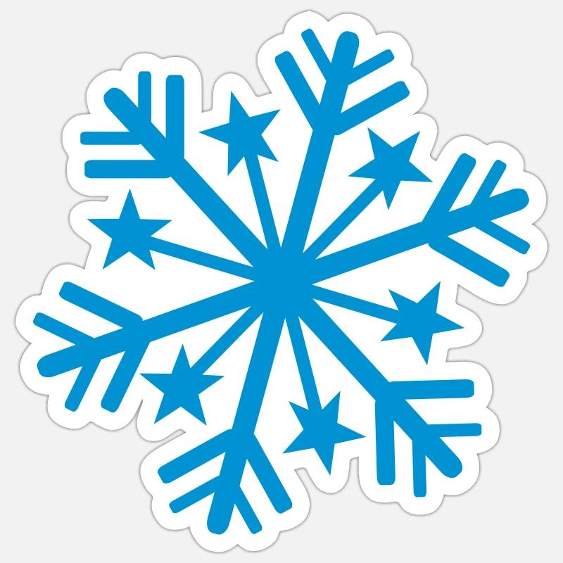 Neige - Sticker taille S (10 x 10 cm) - blanc mat
