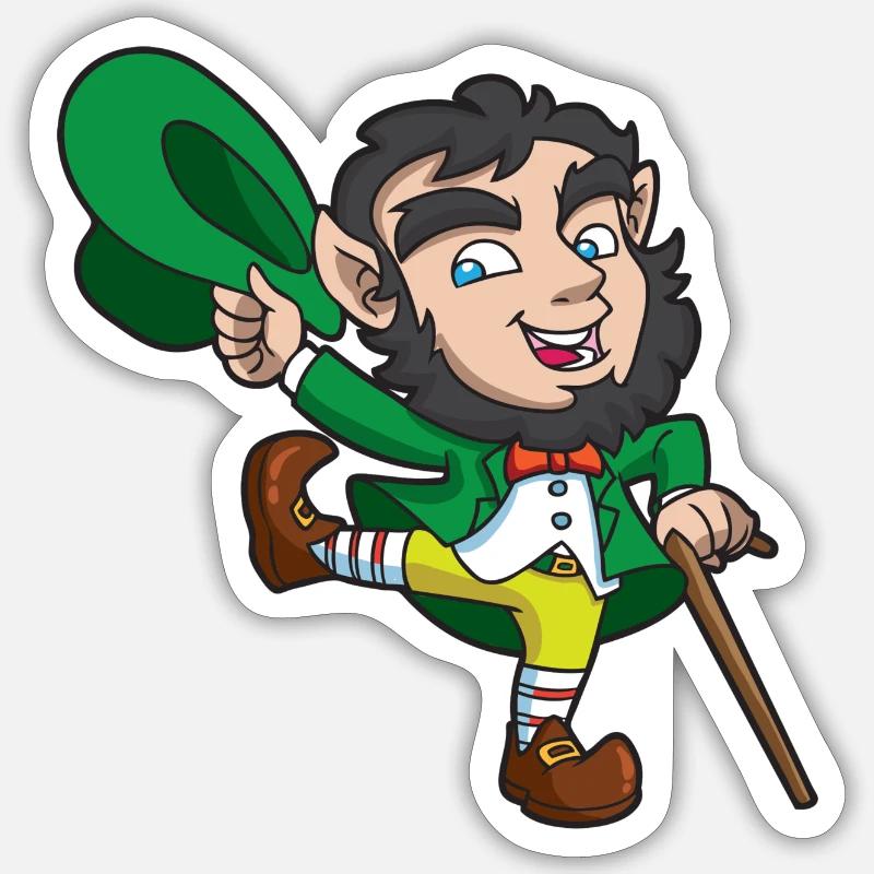 Leprechaun St Patricks Sticker size S (10 x 10 cm)
