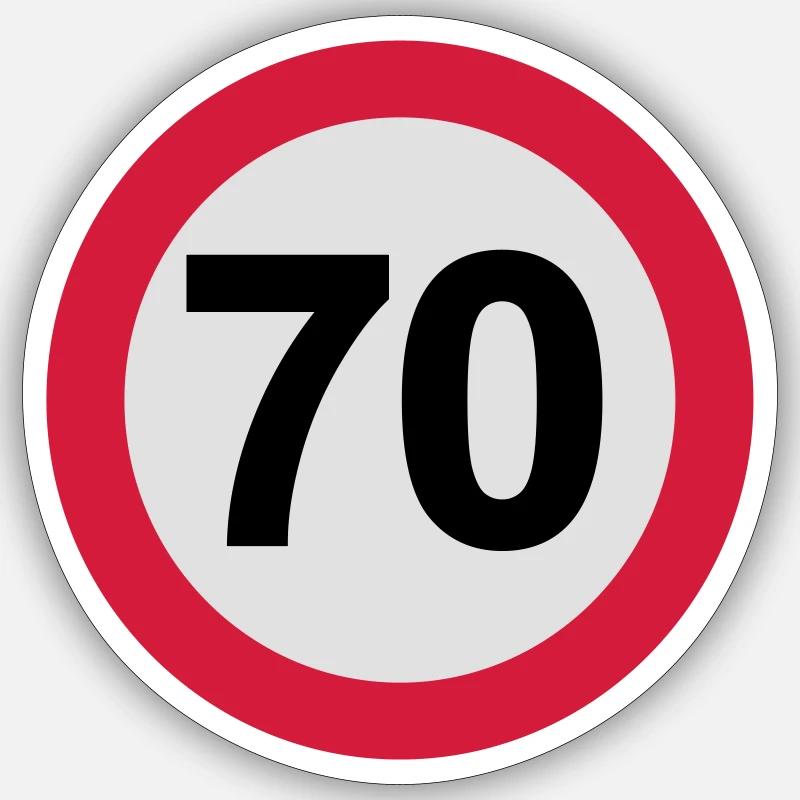 70 - Sticker size S (10 x 10 cm) - white matte