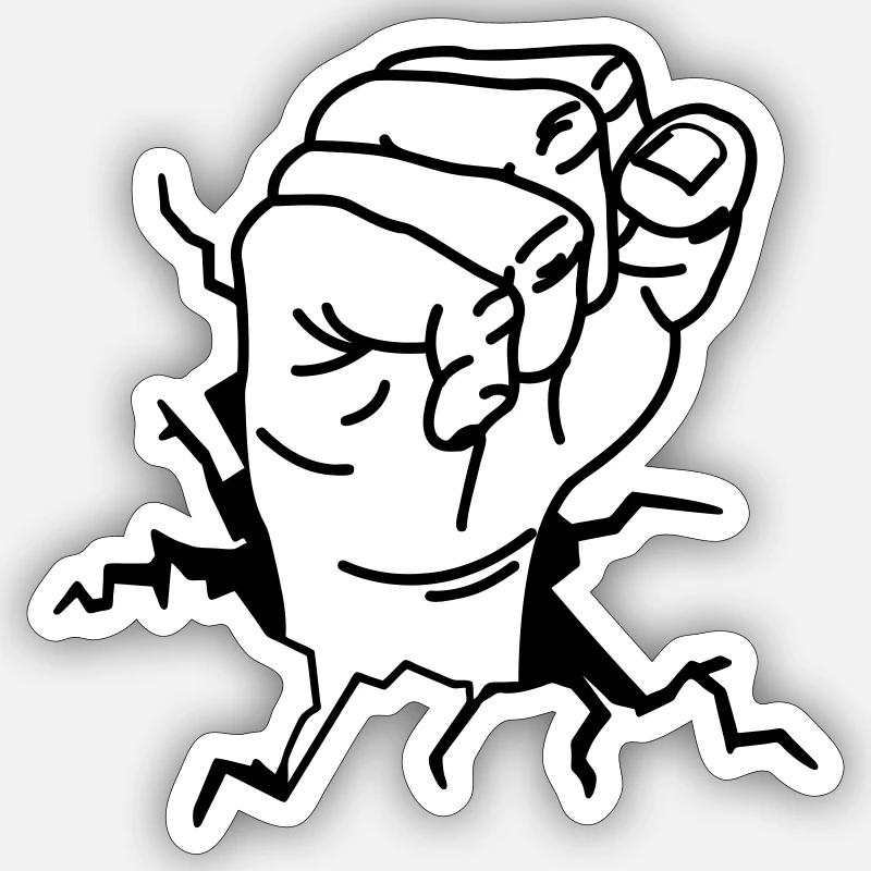 FIST BURSTING Sticker Größe S (10 x 10 cm)