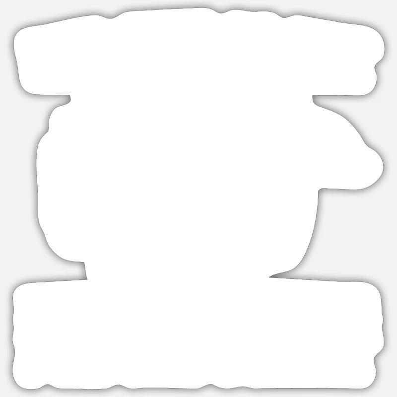 Handball - Mutter - Sticker Größe S (10 x 10 cm) - Mattweiß