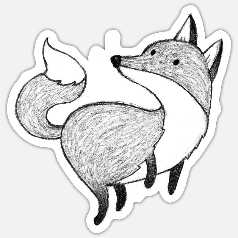 Fox - Sticker size S (10 x 10 cm) - white matte
