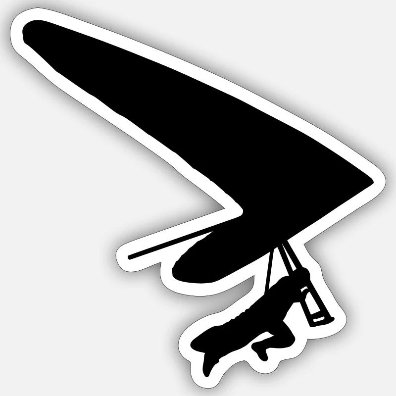 Drachenflieger - Sticker Größe S (10 x 10 cm) - Mattweiß