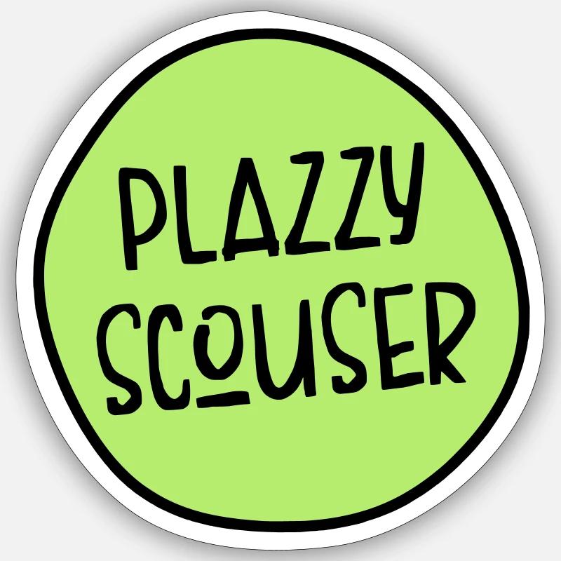 Plazzy Scouser - Sticker size S (10 x 10 cm) - white matte