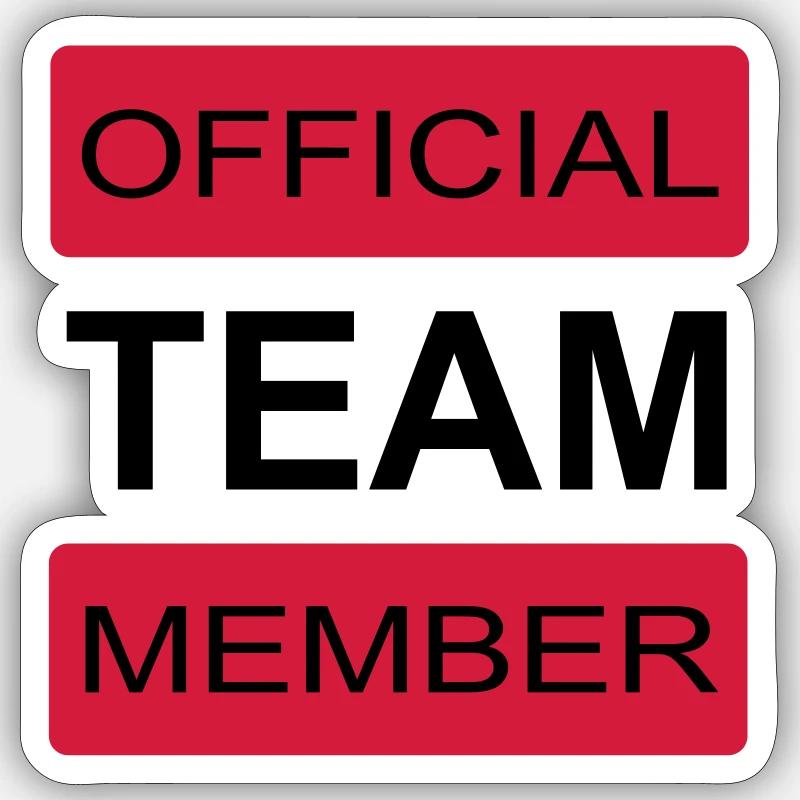 Team - Sticker Größe S (10 x 10 cm) - Mattweiß
