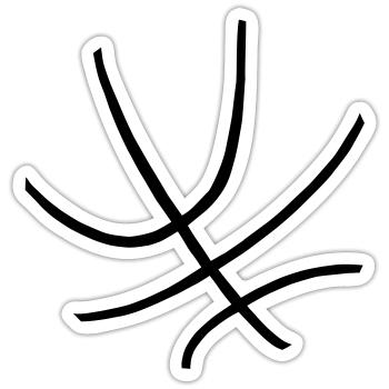 Basketball - Sticker size S (10 x 10 cm) - white matte - Front