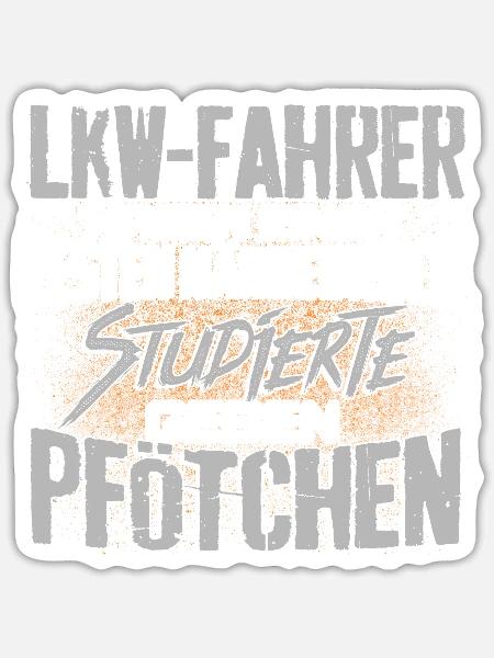 LKW-FAHRER - fest - Sticker Größe S (10 x 10 cm) - Mattweiß