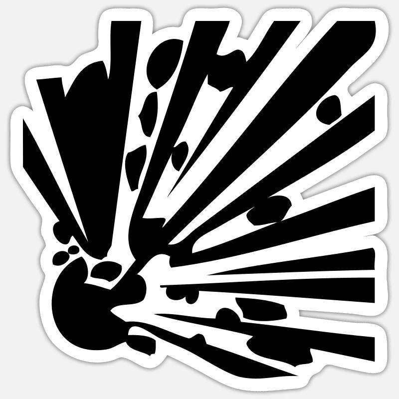 Explosif - Sticker taille S (10 x 10 cm) - blanc mat