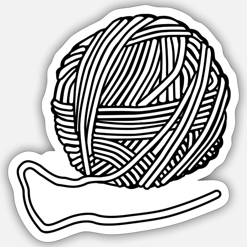 Wool - Sticker size S (10 x 10 cm) - white matte