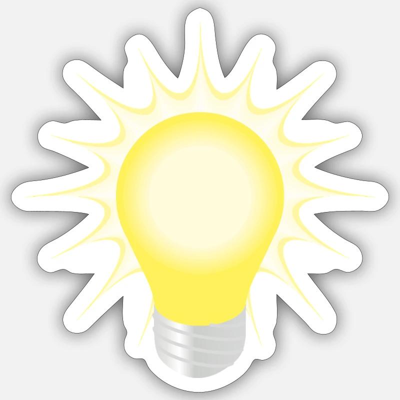 light bulb Sticker size S (10 x 10 cm)
