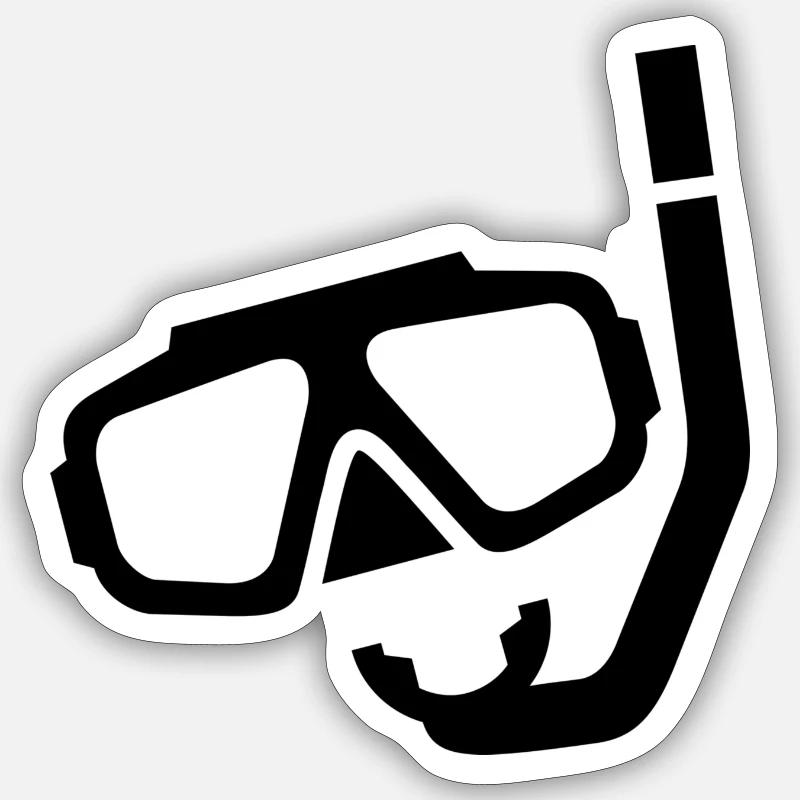 diving - Sticker size S (10 x 10 cm) - white matte