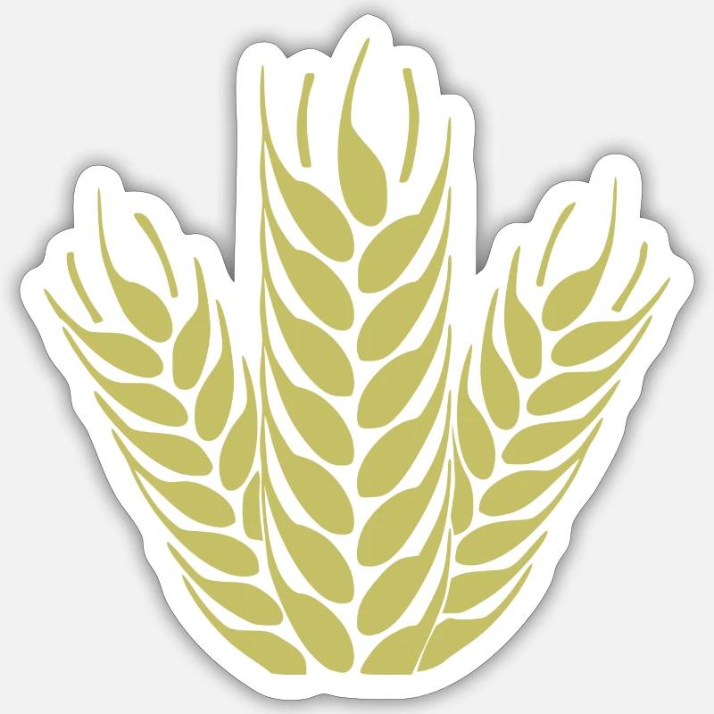getreide corn cereal wheat weizen veggie gemuese v Sticker Größe S (10 x 10 cm)