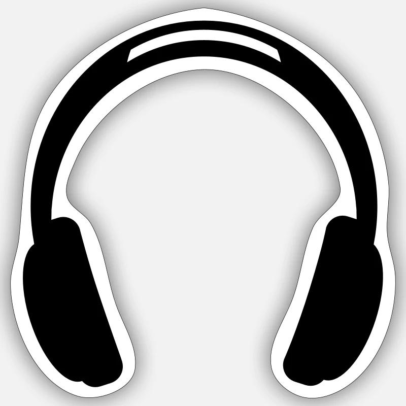 Kopfhörer Sticker Größe S (10 x 10 cm)