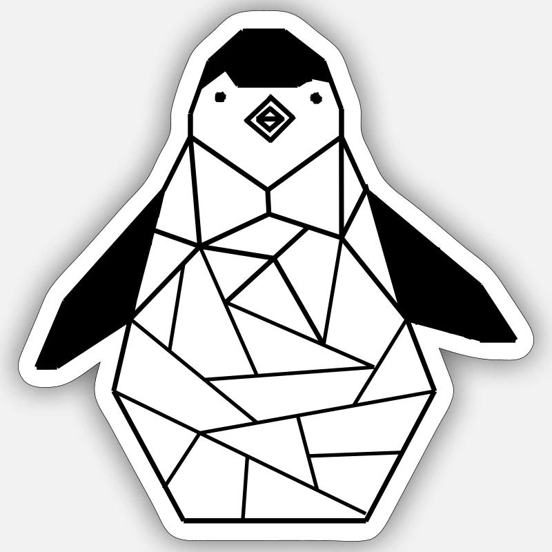 Pinguin - Sticker Größe S (10 x 10 cm) - Mattweiß