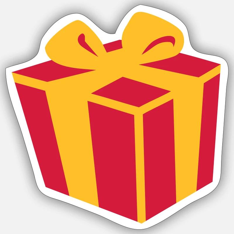 Present gift - Sticker size S (10 x 10 cm) - white matte