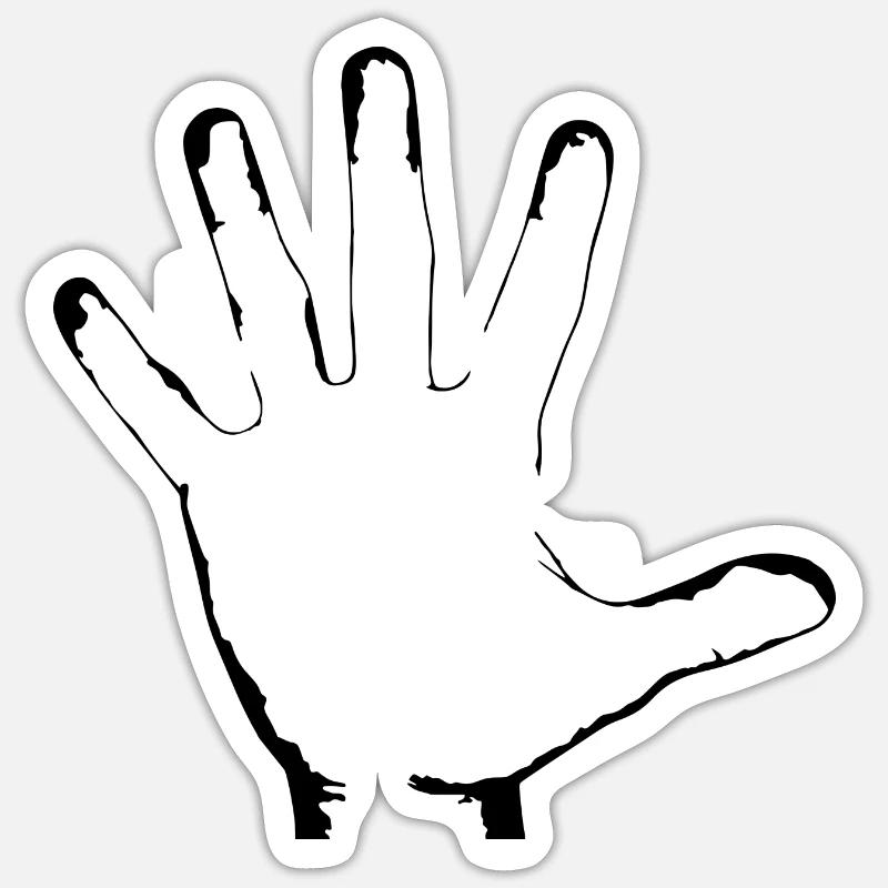 idée cadeau de membre de la main blanche Sticker taille S (10 x 10 cm)