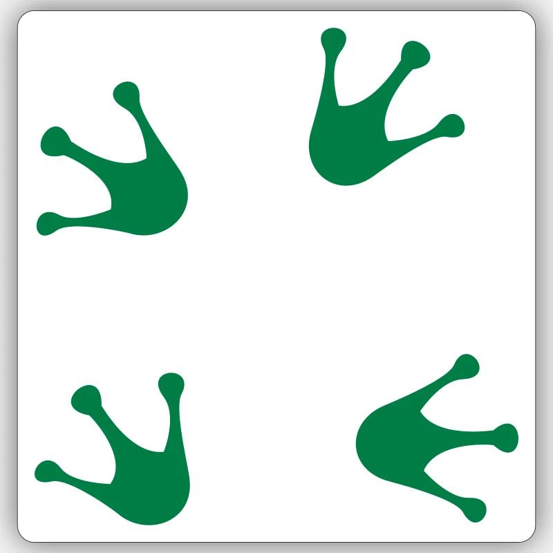 frog - Sticker taille S (10 x 10 cm) - blanc mat