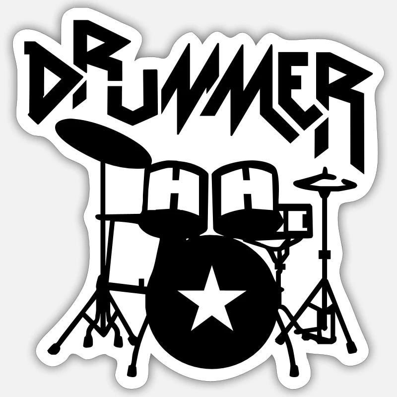 drummer Sticker Größe S (10 x 10 cm)