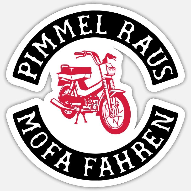Get out, drive a moped! Sticker size S (10 x 10 cm)