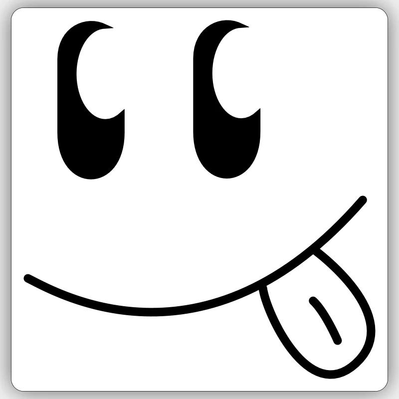 Méchant Smiley Sticker taille S (10 x 10 cm)