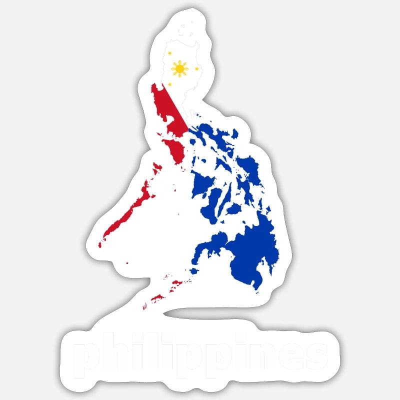 Philippines Philippines vacances - Sticker taille S (10 x 10 cm) - blanc mat