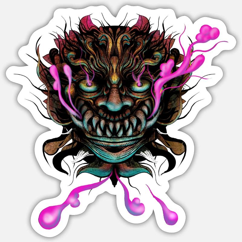 Demon - Sticker size S (10 x 10 cm) - white matte