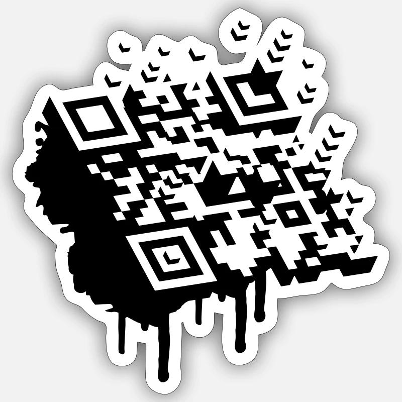 Un code à barres 3D comme un graffiti Sticker taille S (10 x 10 cm)