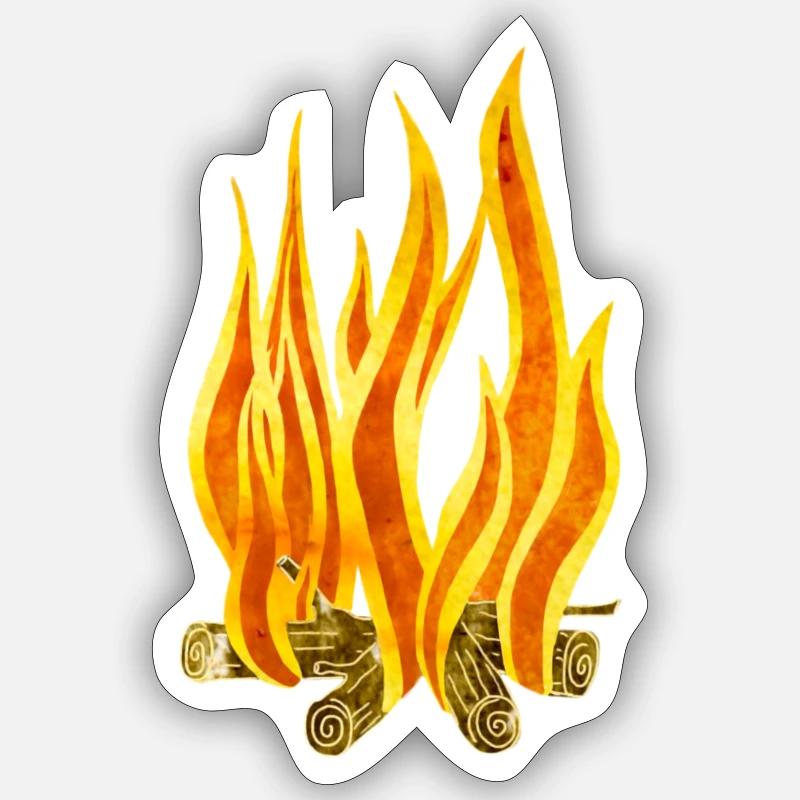 Fire - Sticker size S (10 x 10 cm) - white matte
