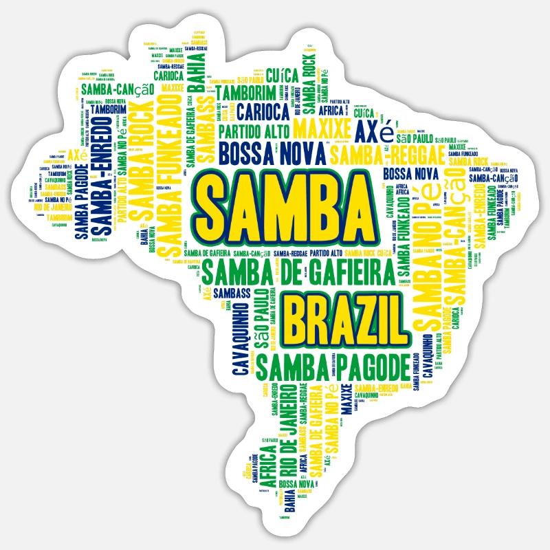 Samba - Sticker size S (10 x 10 cm) - white matte