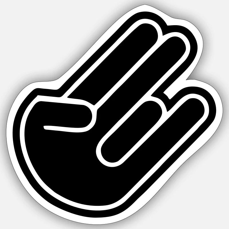Shocker hand present Sticker size S (10 x 10 cm)