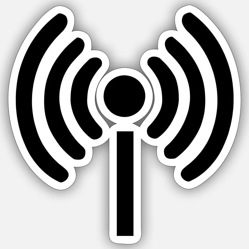 Wi-fi symbol - Sticker Größe S (10 x 10 cm) - Mattweiß