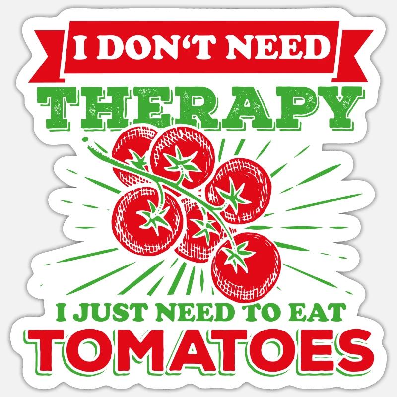 tomatoes - Sticker size S (10 x 10 cm) - white matte